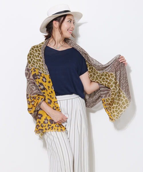 セール アニマル柄大判ストール ストール ショール Sankyo Shokai サンキョウショウカイ のファッション通販 Zozotown