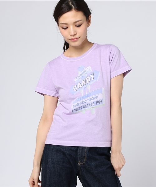 Candy Stripper(キャンディストリッパー)の「CANDY MOTEL TEE(Tシャツ/カットソー・レディース・オフホワイト/チャコールグレー/ライトブルー/ラベンダー・3/2/1)」の16枚目の写真
