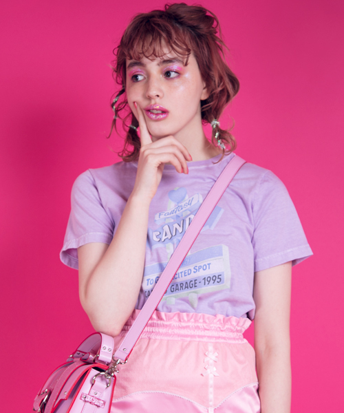 Candy Stripper(キャンディストリッパー)の「CANDY MOTEL TEE(Tシャツ/カットソー・レディース・オフホワイト/チャコールグレー/ライトブルー/ラベンダー・3/2/1)」の17枚目の写真
