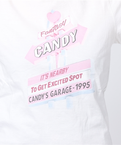 Candy Stripper(キャンディストリッパー)の「CANDY MOTEL TEE(Tシャツ/カットソー・レディース・オフホワイト/チャコールグレー/ライトブルー/ラベンダー・3/2/1)」の10枚目の写真