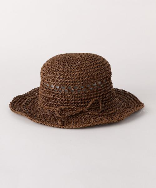 coen（コーエン）の「【『リンネル』2017/6月号掲載】ペーパーリボンハット（ハット・レディース・ベージュ/ブラウン・FREE）」の6枚目の写真