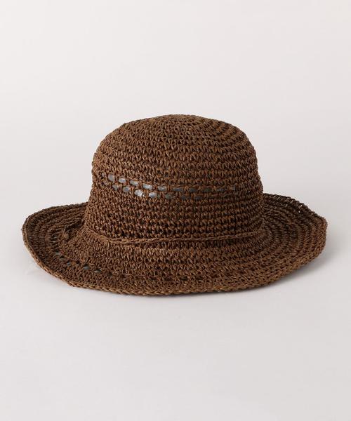 coen（コーエン）の「【『リンネル』2017/6月号掲載】ペーパーリボンハット（ハット・レディース・ベージュ/ブラウン・FREE）」の3枚目の写真