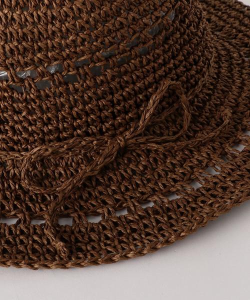 coen（コーエン）の「【『リンネル』2017/6月号掲載】ペーパーリボンハット（ハット・レディース・ベージュ/ブラウン・FREE）」の4枚目の写真