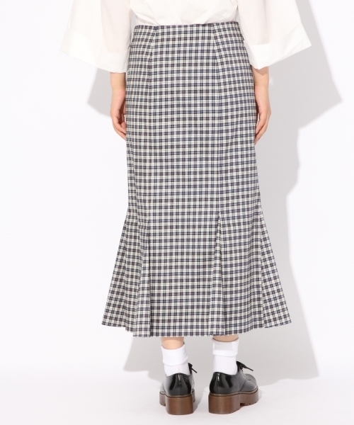 LOWRYS FARM（ローリーズファーム）の「チェックマーメイドスカート　766881 （スカート・レディース・ベージュ/イエロー/ネイビー・LARGE/MEDIUM）」の5枚目の写真