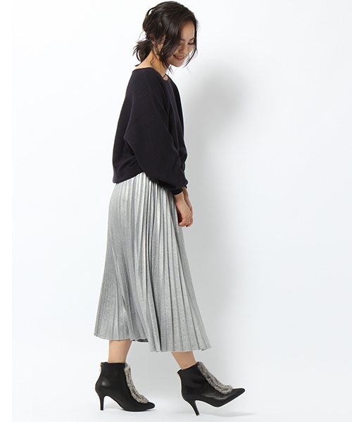 laboratory work（ラボラトリーワーク）の「ファーポイントショートブーツ（ブーツ・レディース・ブラック/ベージュ系その他・MEDIUM）」の8枚目の写真