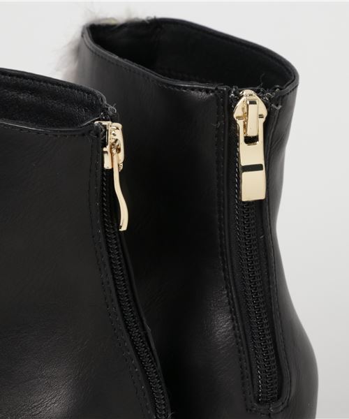 laboratory work（ラボラトリーワーク）の「ファーポイントショートブーツ（ブーツ・レディース・ブラック/ベージュ系その他・MEDIUM）」の6枚目の写真