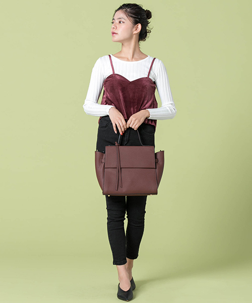 Edit Sheen（エディットシーン）の「スクエアフラップハンドバッグ（ハンドバッグ・レディース・ブラック/ブラウン/グレー/レッド/キャメル・FREE）」の9枚目の写真