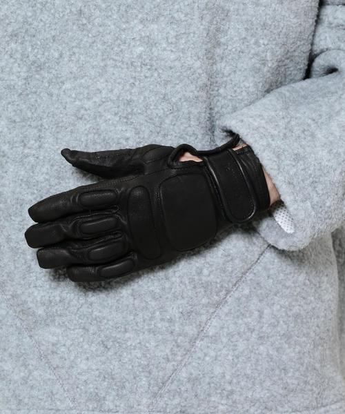 お買い物 C.E CAVEMPT レザーグローブ 手袋 グローブ - メンズ｜手袋