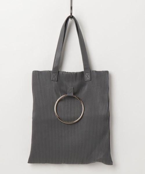 PLAIN CLOTHING（プレーンクロージング）の「フープハンドル2WAYトートバッグ（ショルダーバッグ・レディース・ブラック/グレー/キャメル/ワイン・FREE）」の16枚目の写真