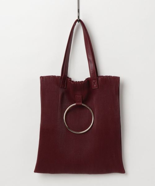 PLAIN CLOTHING（プレーンクロージング）の「フープハンドル2WAYトートバッグ（ショルダーバッグ・レディース・ブラック/グレー/キャメル/ワイン・FREE）」の20枚目の写真