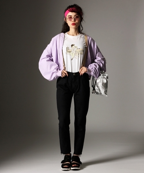 LOWRYS FARM（ローリーズファーム）の「イラストレーターT/SS　790698（Tシャツ/カットソー・レディース・その他1/ブルー系その他/ホワイト・SMALL/X-LARGE）」の9枚目の写真