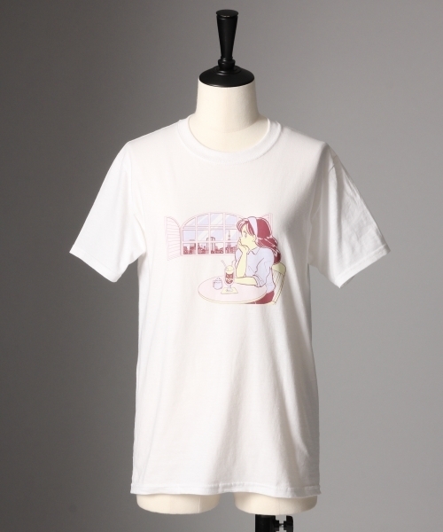 LOWRYS FARM（ローリーズファーム）の「イラストレーターT/SS　790698（Tシャツ/カットソー・レディース・その他1/ブルー系その他/ホワイト・SMALL/X-LARGE）」の18枚目の写真