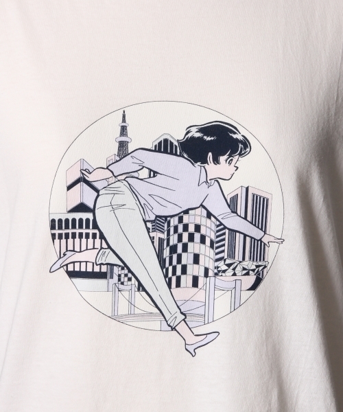 LOWRYS FARM（ローリーズファーム）の「イラストレーターT/SS　790698（Tシャツ/カットソー・レディース・その他1/ブルー系その他/ホワイト・SMALL/X-LARGE）」の19枚目の写真