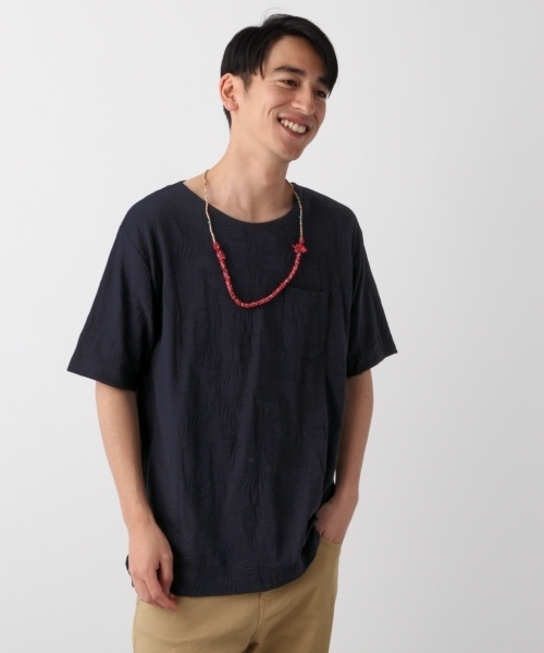 RAGEBLUE(レイジブルー)の「柄リンクスジャガードTシャツ/792391(Tシャツ/カットソー・メンズ・ネイビー/ライトブルー/グリーン/ホワイト/パープル/ベージュ・LARGE/MEDIUM/SMALL)」の6枚目の写真