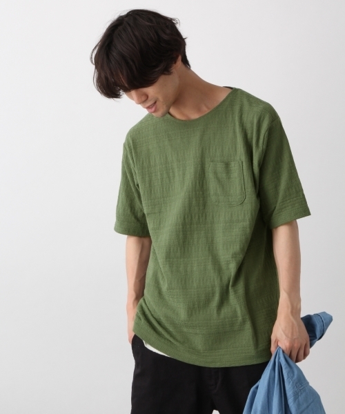 RAGEBLUE(レイジブルー)の「柄リンクスジャガードTシャツ/792391(Tシャツ/カットソー・メンズ・ネイビー/ライトブルー/グリーン/ホワイト/パープル/ベージュ・LARGE/MEDIUM/SMALL)」の5枚目の写真