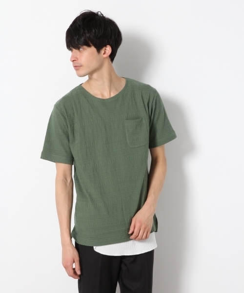 RAGEBLUE(レイジブルー)の「柄リンクスジャガードTシャツ/792391(Tシャツ/カットソー・メンズ・ネイビー/ライトブルー/グリーン/ホワイト/パープル/ベージュ・LARGE/MEDIUM/SMALL)」の10枚目の写真