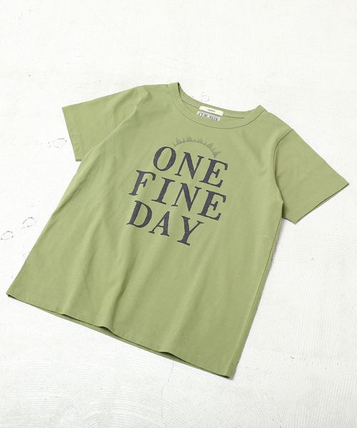 CUBE SUGAR（キューブシュガー）の「オーガニックコットンクルーTシャツ（Tシャツ/カットソー・レディース・ホワイト/イエロー/グリーン・M）」の11枚目の写真