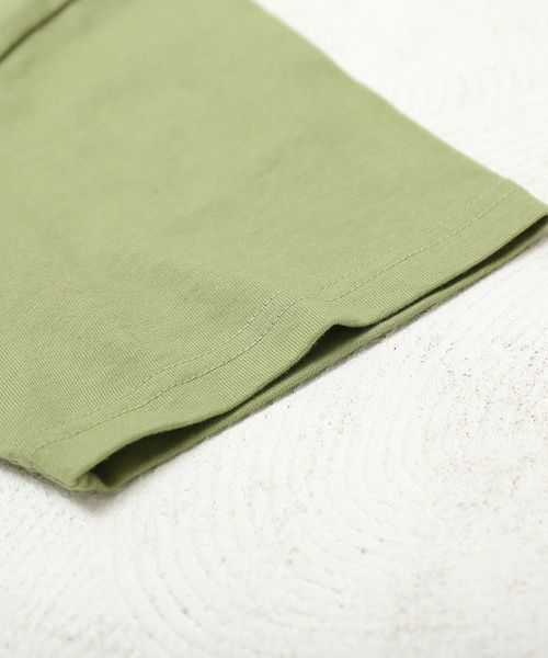 CUBE SUGAR（キューブシュガー）の「オーガニックコットンクルーTシャツ（Tシャツ/カットソー・レディース・ホワイト/イエロー/グリーン・M）」の5枚目の写真