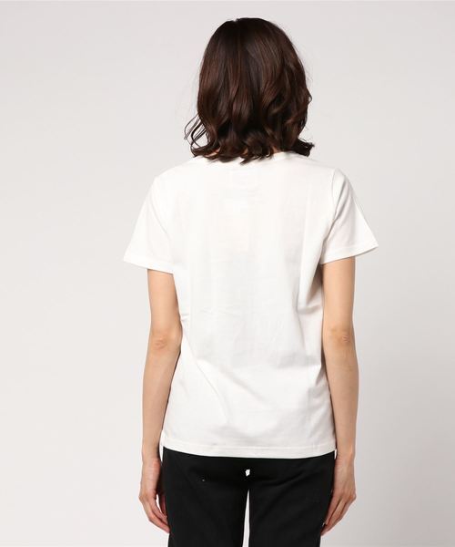 CUBE SUGAR（キューブシュガー）の「オーガニックコットンクルーTシャツ（Tシャツ/カットソー・レディース・ホワイト/イエロー/グリーン・M）」の9枚目の写真