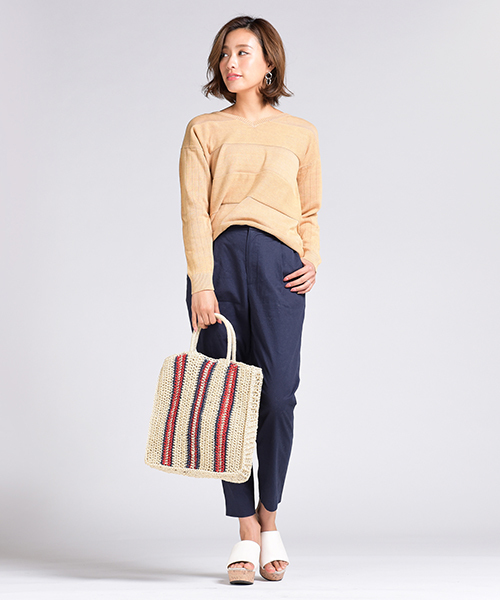 LIPSTAR（リップスター）の「タックスリムテーパードパンツ（その他パンツ・レディース・ベージュ/ネイビー/グリーン系その他2・S/M）」の14枚目の写真