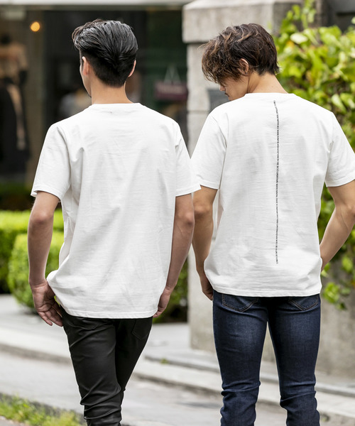 ADMIX/ATELIER SAB MEN（アドミックスアトリエサブメン）の「2枚セット Tシャツ ホワイトVネックT（無地・プリント）（Tシャツ/カットソー・メンズ・オフホワイト/ブラック・48/50/52）」の12枚目の写真