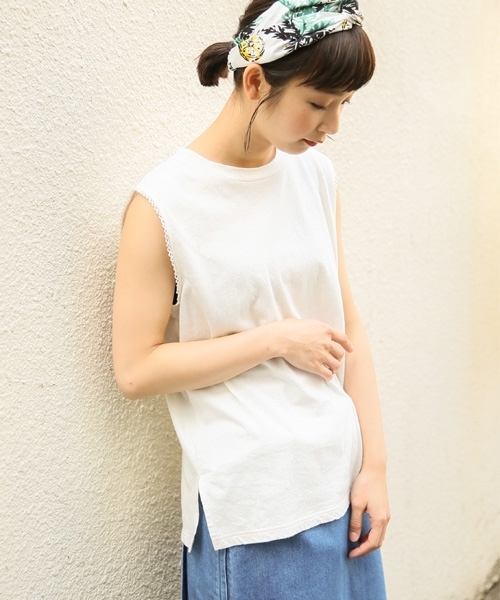 LOWRYS FARM（ローリーズファーム）の「メンアサピコット／ＮＳ  793599（Tシャツ/カットソー・レディース・ホワイト/ブラック/ブルー/ピンク・MEDIUM/LARGE）」の2枚目の写真