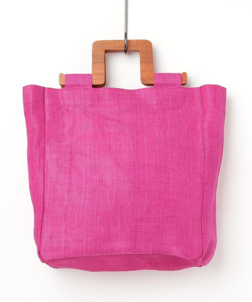 LE VERNIS（ル・ベルニ）の「LE VERNIS / アバカ ウッドハンドル トートバッグ（トートバッグ・レディース・ベージュ/パープル・FREE）」の6枚目の写真