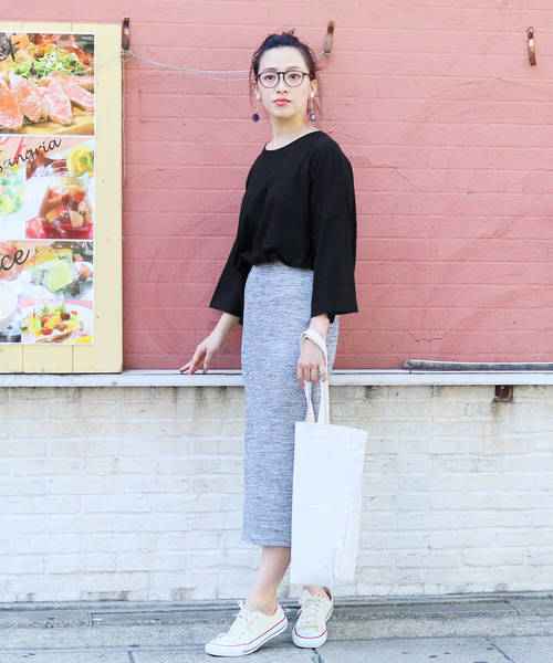 reca(レカ)の「ビッグシルエット ポケット付きスウェットカットソー(Tシャツ/カットソー・レディース・ホワイト/ブラック/パープル/レッド系その他・FREE)」の5枚目の写真