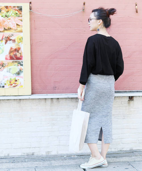 reca(レカ)の「ビッグシルエット ポケット付きスウェットカットソー(Tシャツ/カットソー・レディース・ホワイト/ブラック/パープル/レッド系その他・FREE)」の6枚目の写真