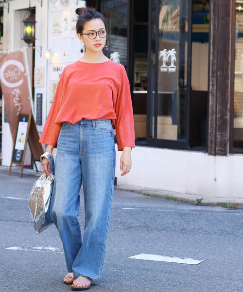 reca(レカ)の「ビッグシルエット ポケット付きスウェットカットソー(Tシャツ/カットソー・レディース・ホワイト/ブラック/パープル/レッド系その他・FREE)」の11枚目の写真