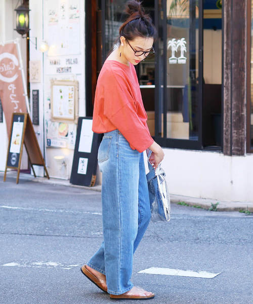 reca(レカ)の「ビッグシルエット ポケット付きスウェットカットソー(Tシャツ/カットソー・レディース・ホワイト/ブラック/パープル/レッド系その他・FREE)」の12枚目の写真