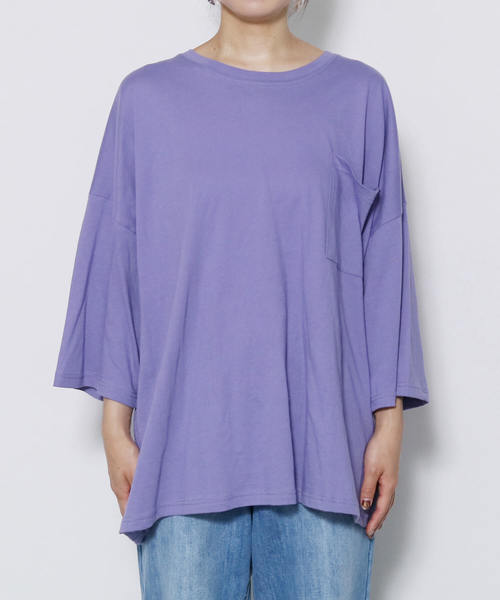 reca(レカ)の「ビッグシルエット ポケット付きスウェットカットソー(Tシャツ/カットソー・レディース・ホワイト/ブラック/パープル/レッド系その他・FREE)」の16枚目の写真