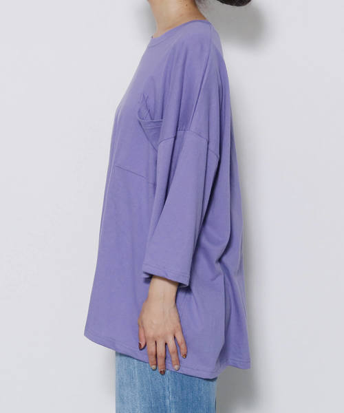 reca(レカ)の「ビッグシルエット ポケット付きスウェットカットソー(Tシャツ/カットソー・レディース・ホワイト/ブラック/パープル/レッド系その他・FREE)」の17枚目の写真