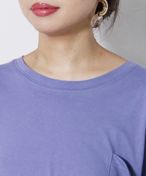 reca(レカ)の「ビッグシルエット ポケット付きスウェットカットソー(Tシャツ/カットソー・レディース・ホワイト/ブラック/パープル/レッド系その他・FREE)」の19枚目の写真