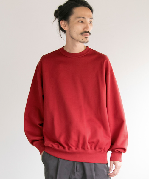 URBAN RESEARCH(アーバンリサーチ)の「COSEI 50/2シルケットバイオSWEAT(スウェット・メンズ・ブラック/レッド/グリーン・2/3)」の1枚目の写真