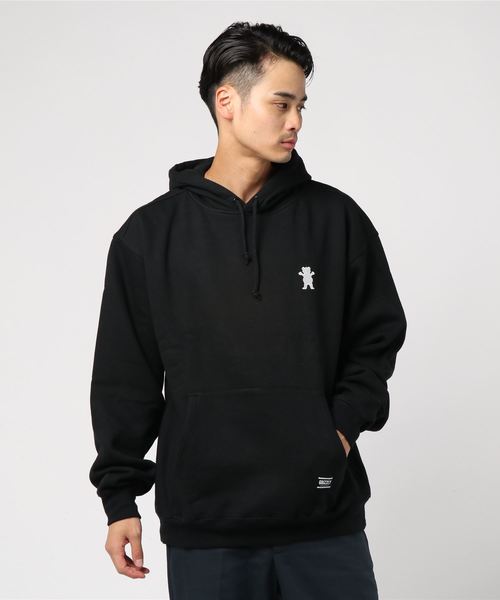 GRIZZLY（グリズリー）の「OG BEAR EMBROIDERED SWEAT PARKA（パーカー・メンズ・ブラック/バーガンディー/ブラック×イエロー/ピンク・MEDIUM/LARGE/X-LARGE/SMALL）」の2枚目の写真