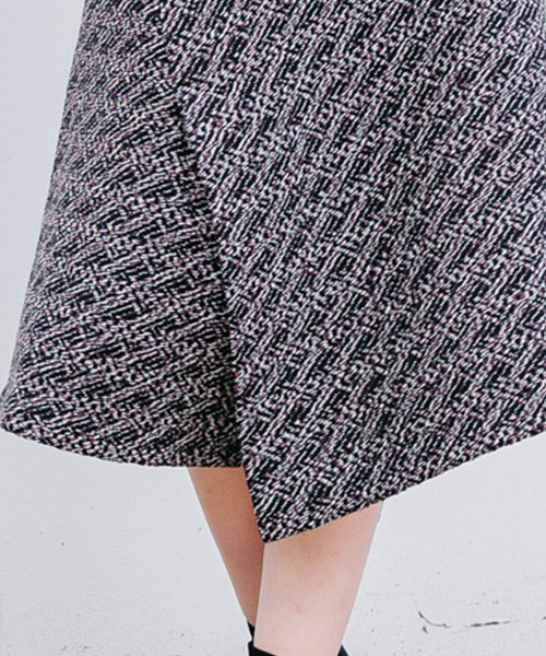 WRAPINKNOT(ラッピンノット)の「【WRAPINKNOT(ラッピンノット)】《STUDIOUS別注》WKジャガードライクスカート(スカート・レディース・ブラック/ベージュ・0/1)」の5枚目の写真