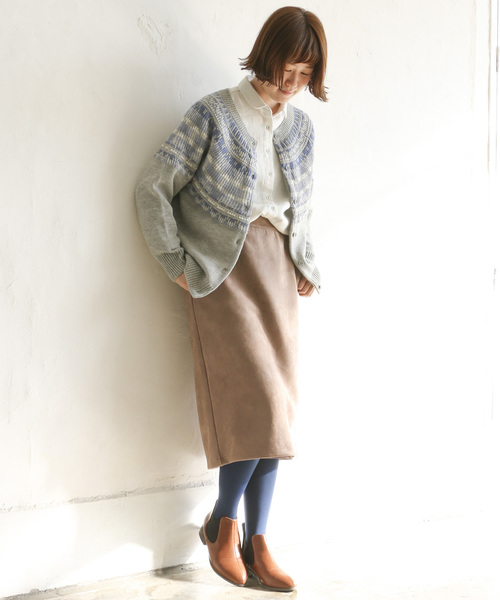 LBC（エルビーシー）の「フェアアイル柄2WAYプルオーバー（ニット/セーター・レディース・オフホワイト/グレー・M）」の6枚目の写真