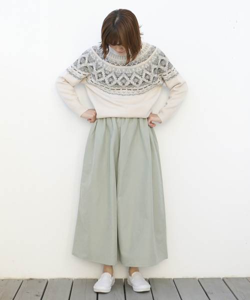 LBC（エルビーシー）の「フェアアイル柄2WAYプルオーバー（ニット/セーター・レディース・オフホワイト/グレー・M）」の11枚目の写真