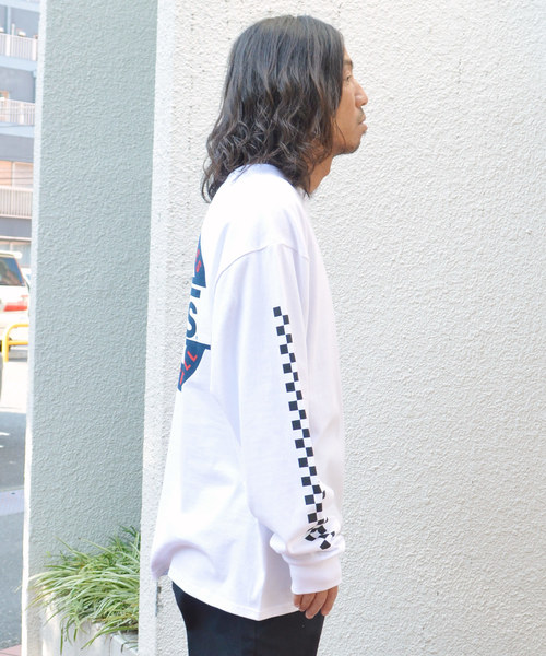 VANS(バンズ)の「別注:VANS/ヴァンズ Native American&Checker L/S T-Shirts(Tシャツ/カットソー・メンズ・ホワイト/ブラック・S/M/L)」の14枚目の写真