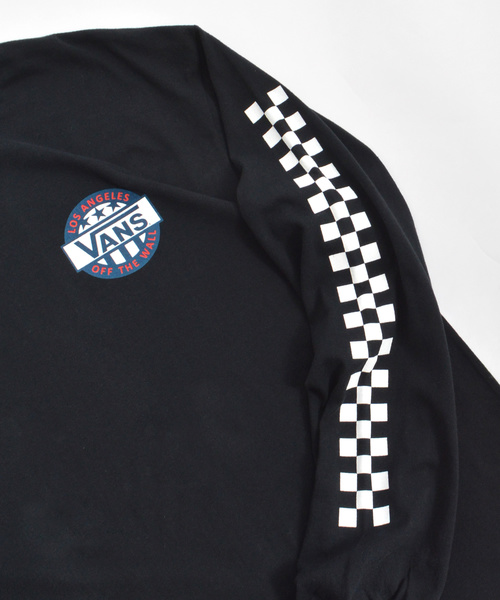 VANS(バンズ)の「別注:VANS/ヴァンズ Native American&Checker L/S T-Shirts(Tシャツ/カットソー・メンズ・ホワイト/ブラック・S/M/L)」の3枚目の写真