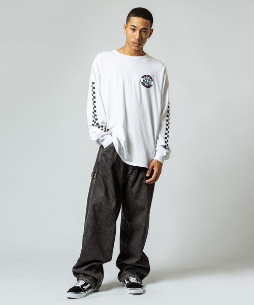 VANS(バンズ)の「別注:VANS/ヴァンズ Native American&Checker L/S T-Shirts(Tシャツ/カットソー・メンズ・ホワイト/ブラック・S/M/L)」の15枚目の写真