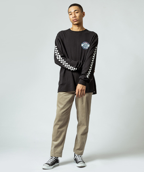 VANS(バンズ)の「別注:VANS/ヴァンズ Native American&Checker L/S T-Shirts(Tシャツ/カットソー・メンズ・ホワイト/ブラック・S/M/L)」の4枚目の写真