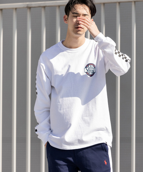 VANS(バンズ)の「別注:VANS/ヴァンズ Native American&Checker L/S T-Shirts(Tシャツ/カットソー・メンズ・ホワイト/ブラック・S/M/L)」の18枚目の写真