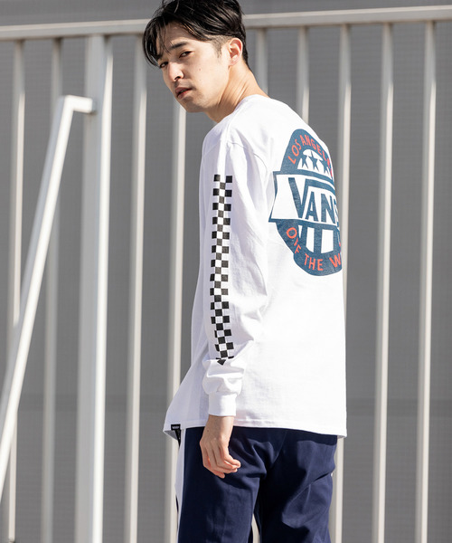 VANS(バンズ)の「別注:VANS/ヴァンズ Native American&Checker L/S T-Shirts(Tシャツ/カットソー・メンズ・ホワイト/ブラック・S/M/L)」の17枚目の写真