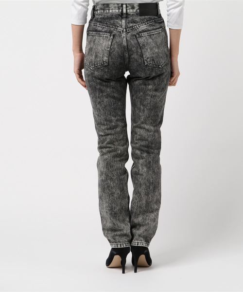JOHN LAWRENCE SULLIVAN（ジョンローレンスサリバン）の「WASHED DENIM 5POCKET PANTS（デニムパンツ・レディース・ブラック・MEDIUM/SMALL）」の3枚目の写真
