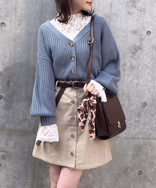 one after another NICE CLAUP（ワンアフターアナザーナイスクラップ）の「スカーフ付き合皮ショルダーバッグ（ショルダーバッグ・レディース・ブラック/ダークブラウン/モカ・FREE）」の8枚目の写真