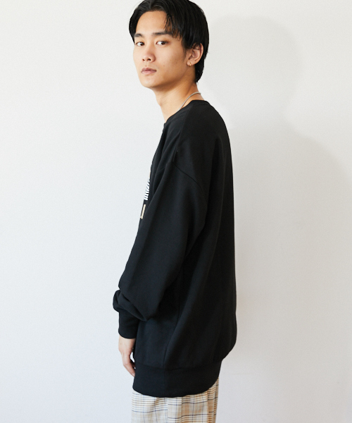 kutir（クティール）の「オーバーシルエット レトロプリント裏毛スウェット（スウェット・メンズ・ブラック/ベージュ/カーキ・MEDIUM/LARGE）」の6枚目の写真