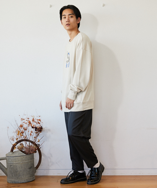 kutir（クティール）の「オーバーシルエット レトロプリント裏毛スウェット（スウェット・メンズ・ブラック/ベージュ/カーキ・MEDIUM/LARGE）」の10枚目の写真