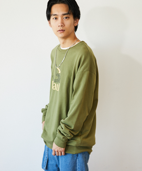 kutir（クティール）の「オーバーシルエット レトロプリント裏毛スウェット（スウェット・メンズ・ブラック/ベージュ/カーキ・MEDIUM/LARGE）」の21枚目の写真